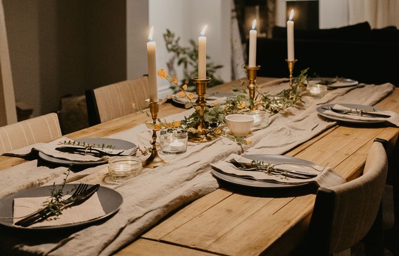 ideias de centro de mesa para jantar romântico