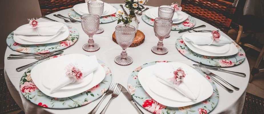 decoração de mesa para jantar