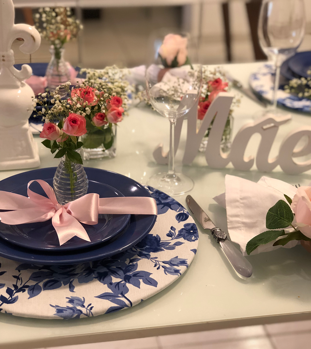 mesa posta dia das mães