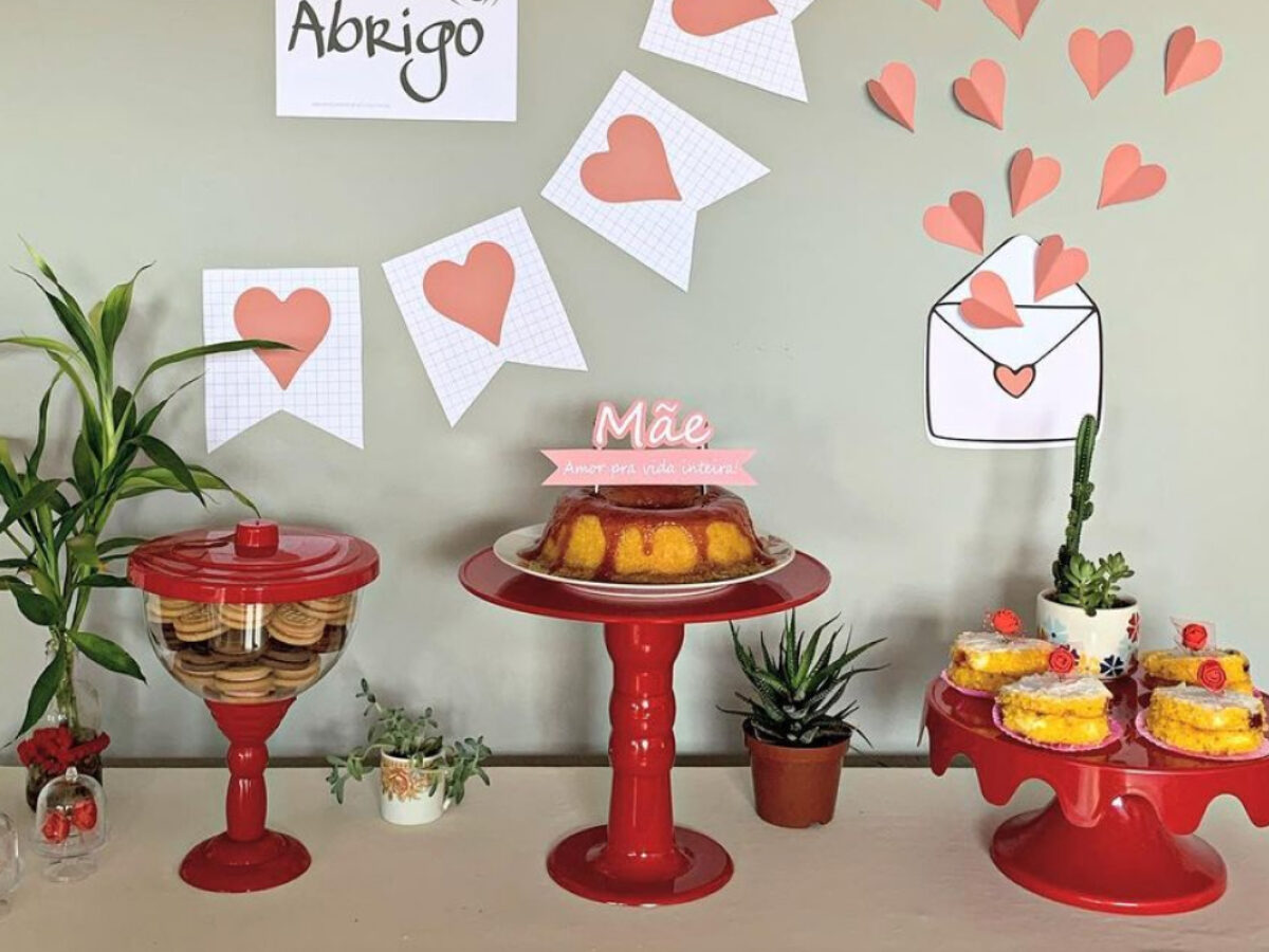 mesa simples dia das mães