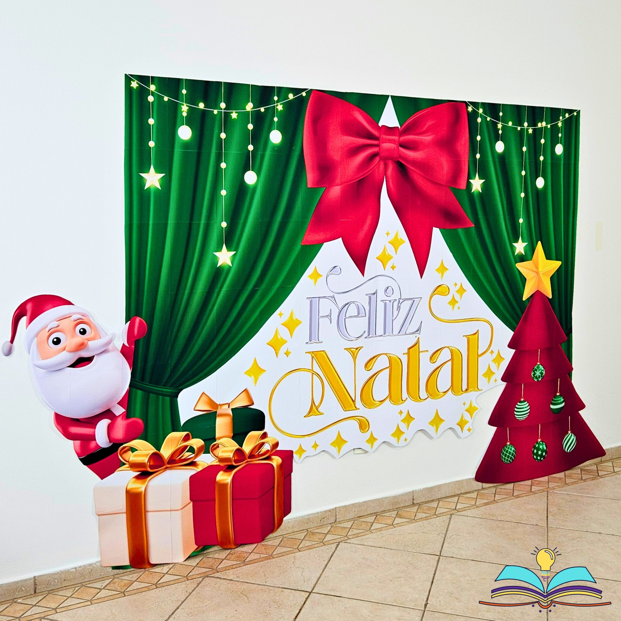 painel de natal tecido vs lona qual o melhor
