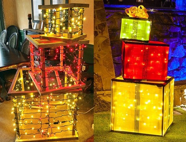 decoração de natal área externa barata e simples