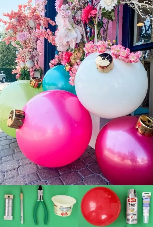 bolas de natal para jardim