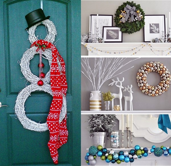 decoração de natal com festao