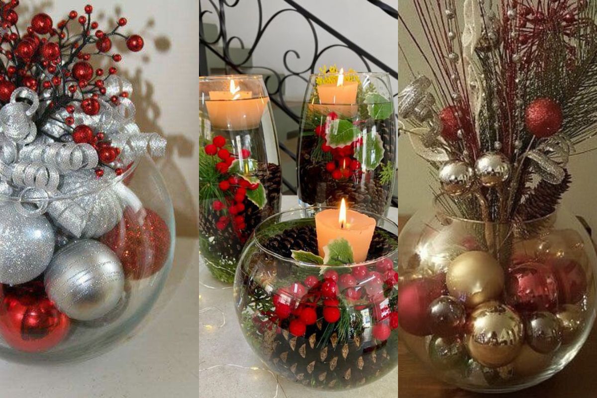 decoração natal vidro bolas barata faça você mesmo