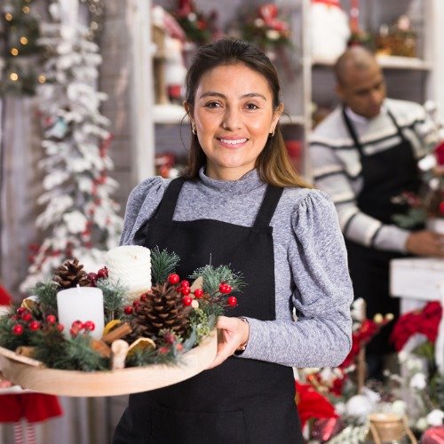 decoração de natal para pequenos comércios