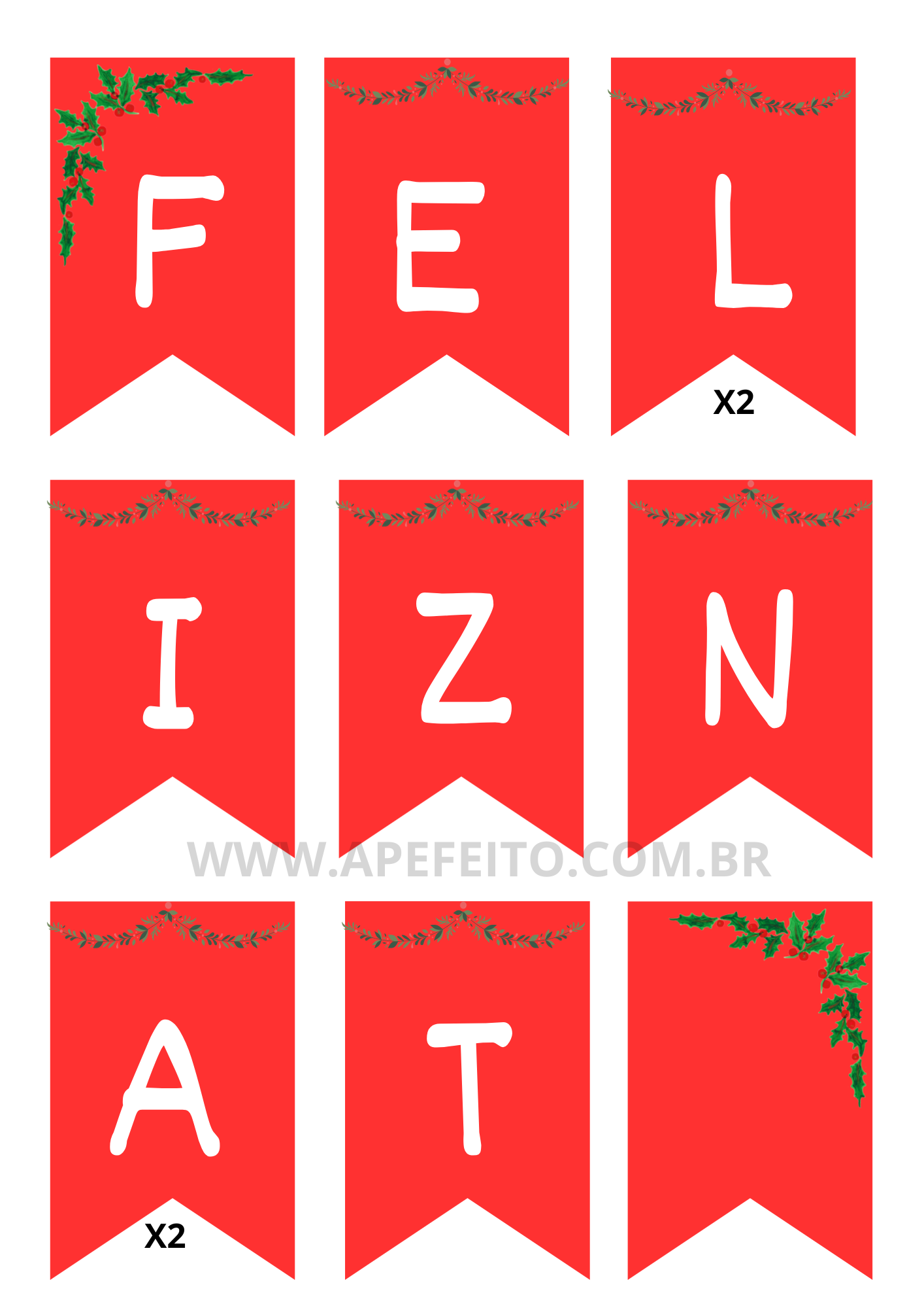 diy decoração de natal para imprimir
