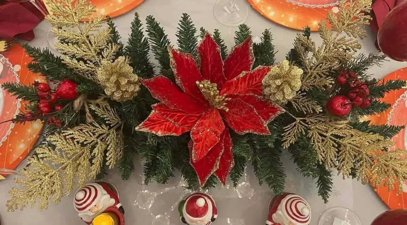 tendências decoração mesa de natal