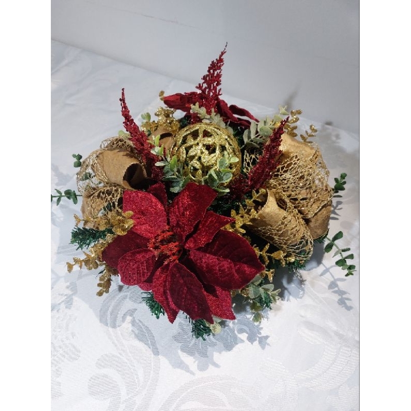 como decorar mesa de natal simples