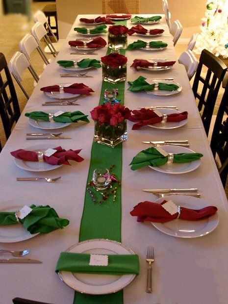 como decorar mesa de natal simples