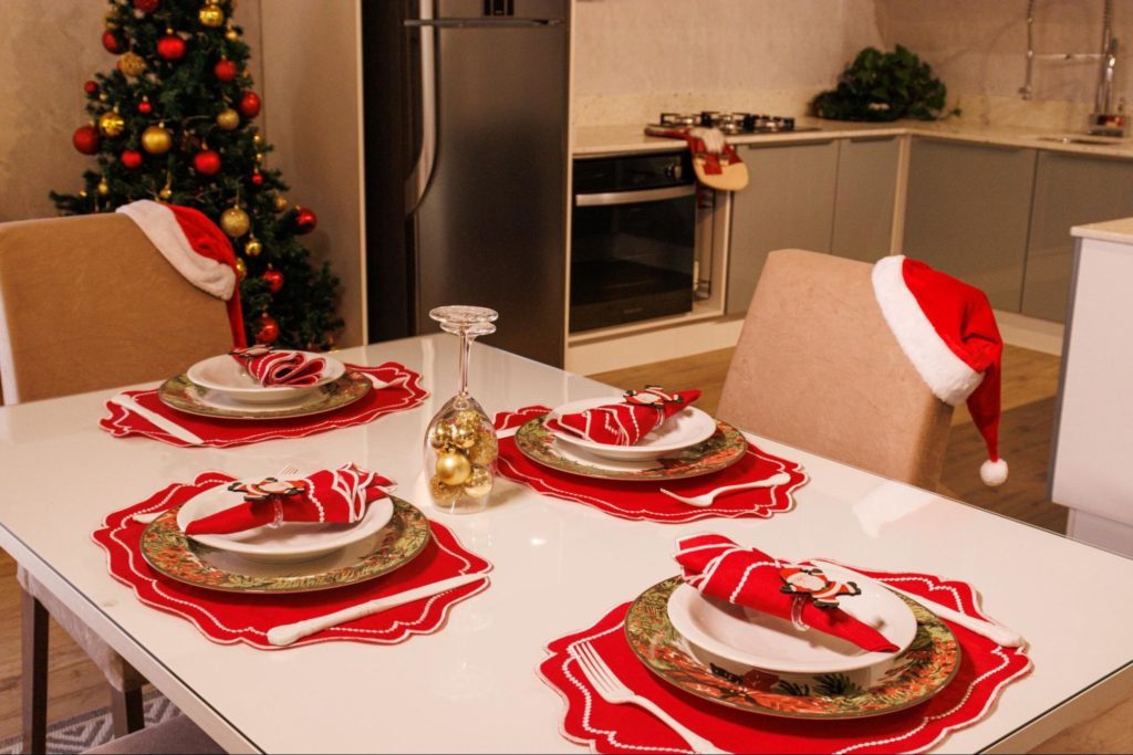 cores mesa de natal moderna