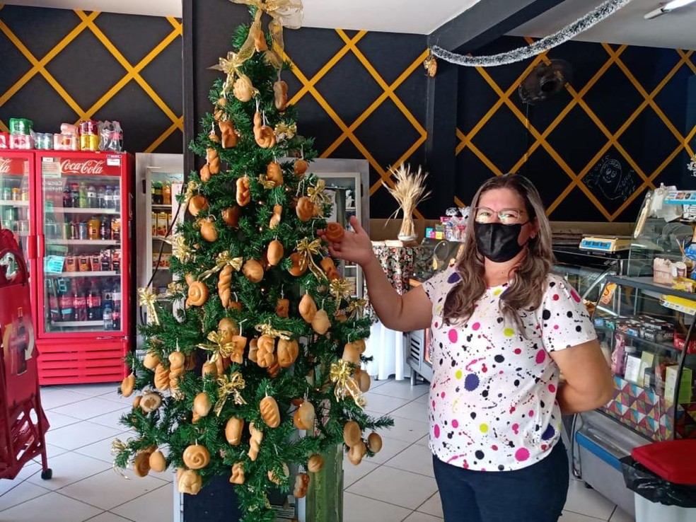 ideias criativas decoração natal padaria pequena