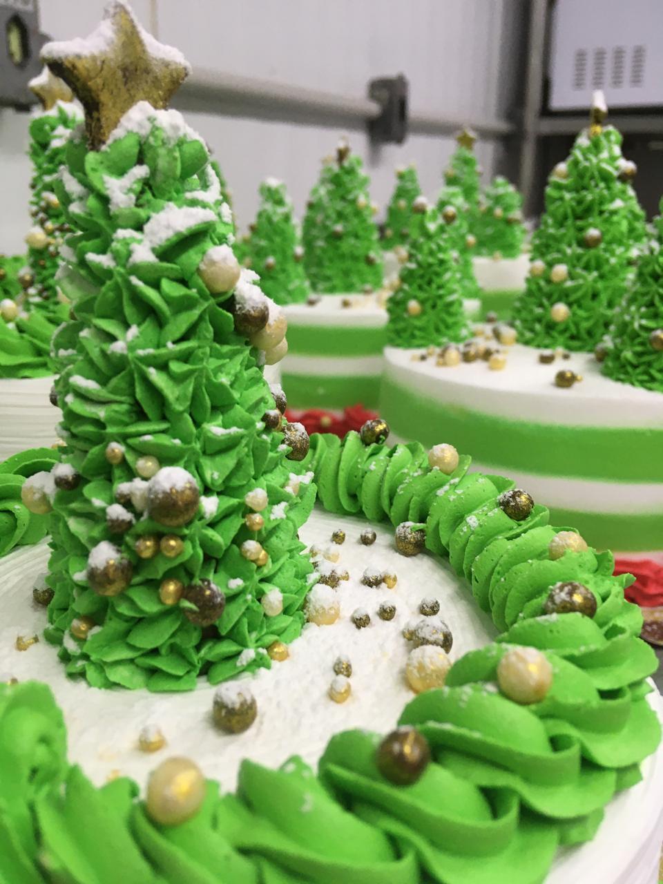 ideias criativas decoração natal padaria pequena