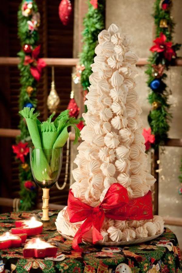 decoração natal padaria barata e elegante