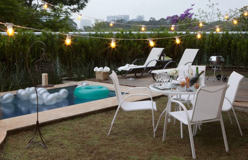 enfeites natal piscina