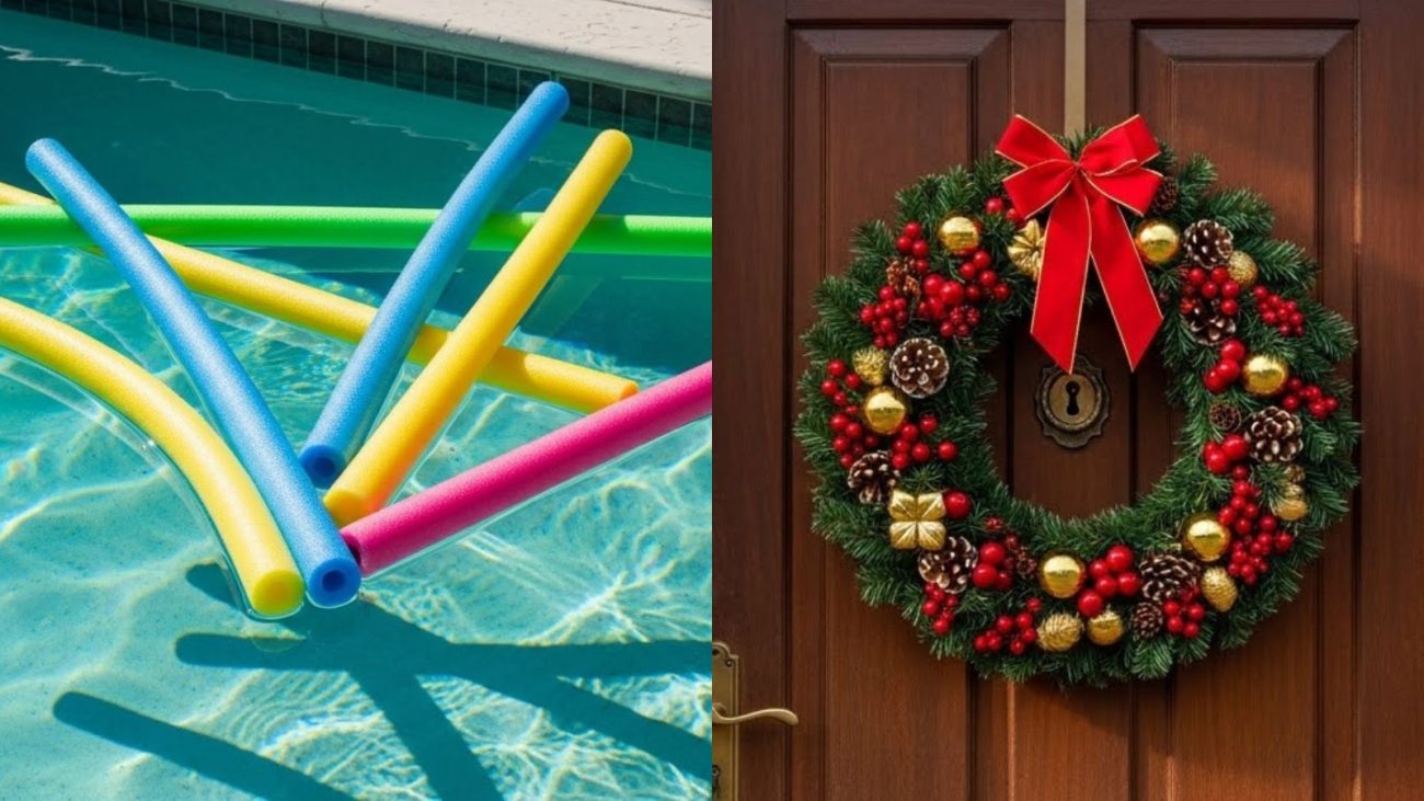 decoração natal piscina iluminada