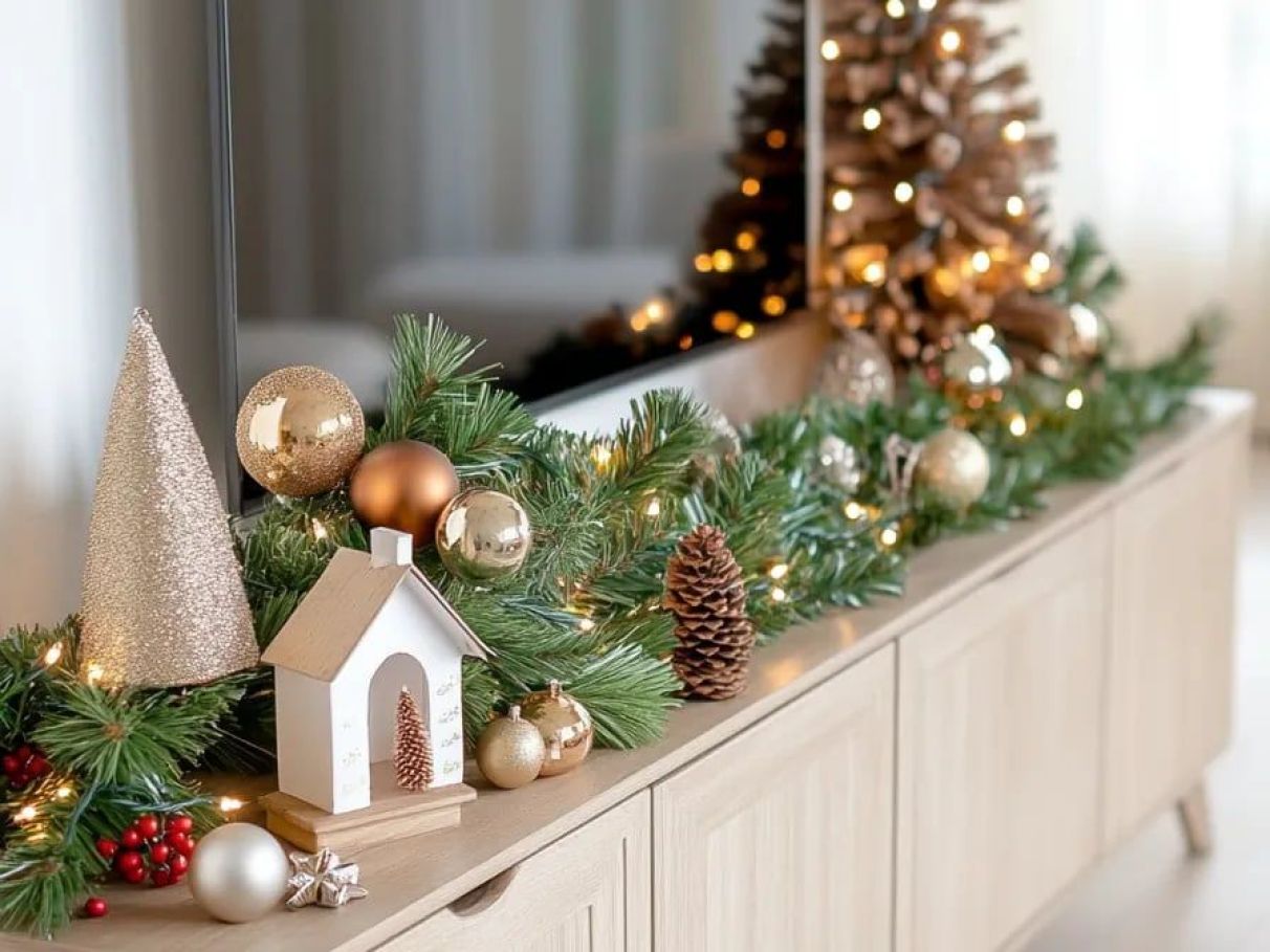 decoração de natal recepção barata