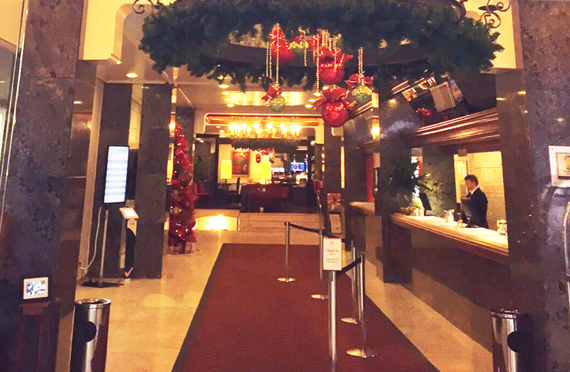 decoração de natal recepção moderna