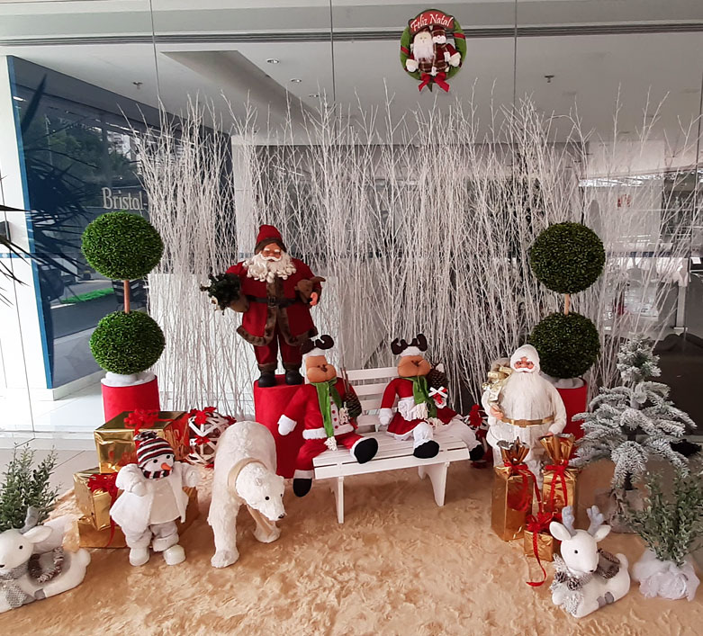 decoração de natal recepção elegante