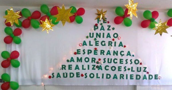 decoração de natal simples para sala de aula
