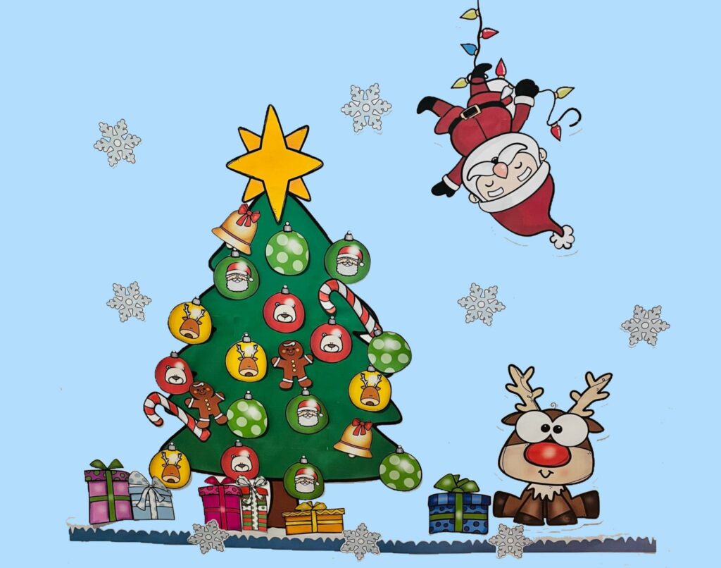 decoração natal sala aula vs casa