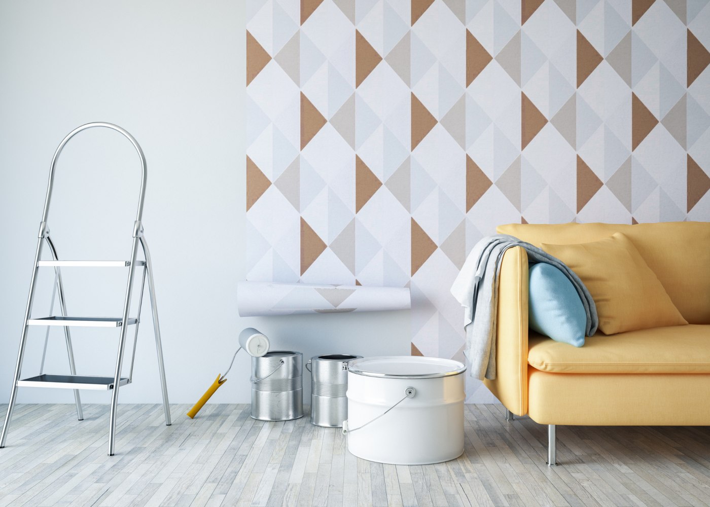 papel de parede ou pintura setorizada qual melhor