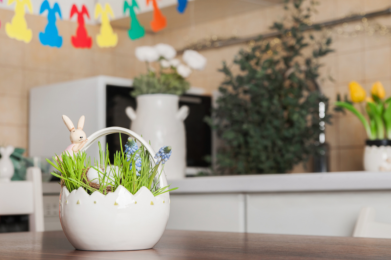 decoração de páscoa para mesa