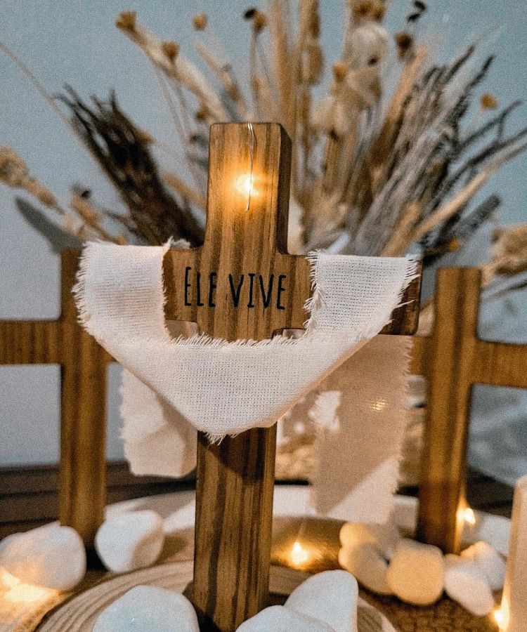 decoração igreja páscoa minimalista
