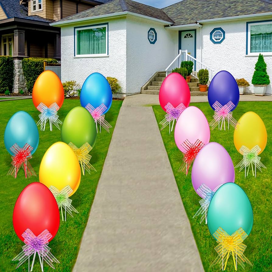 ideias criativas decoração jardim páscoa