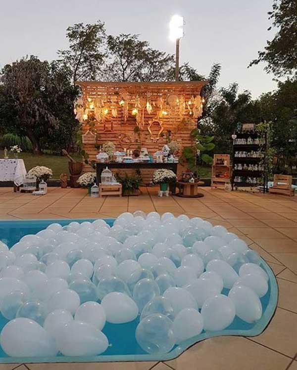 iluminação ambiente festa piscina