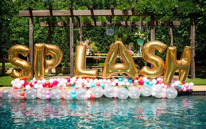 pool party decoração simples