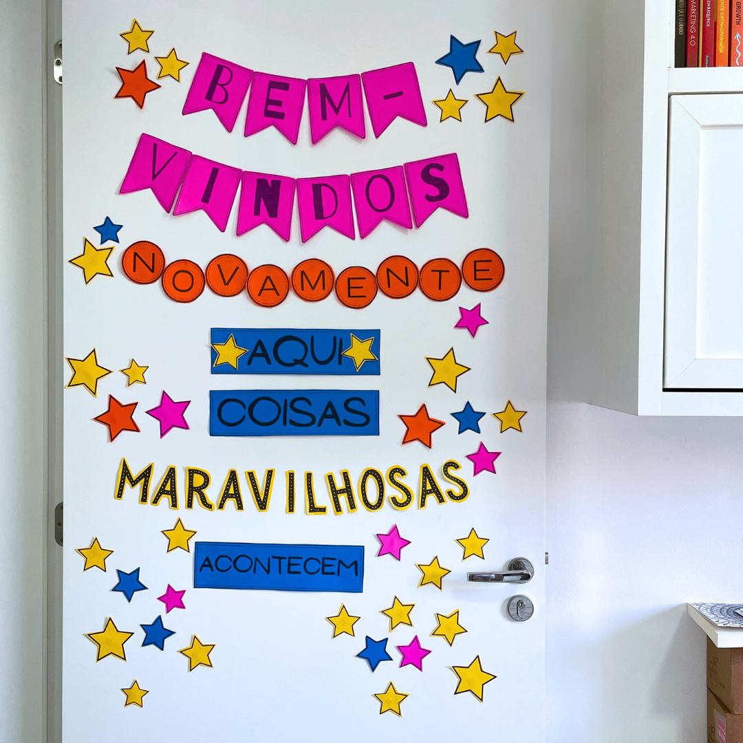 decoração de porta educação infantil boas vindas