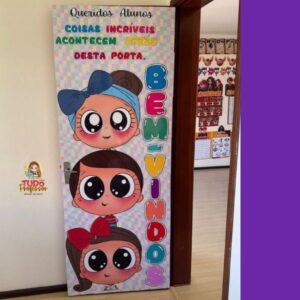 decoração de porta educação infantil feltro