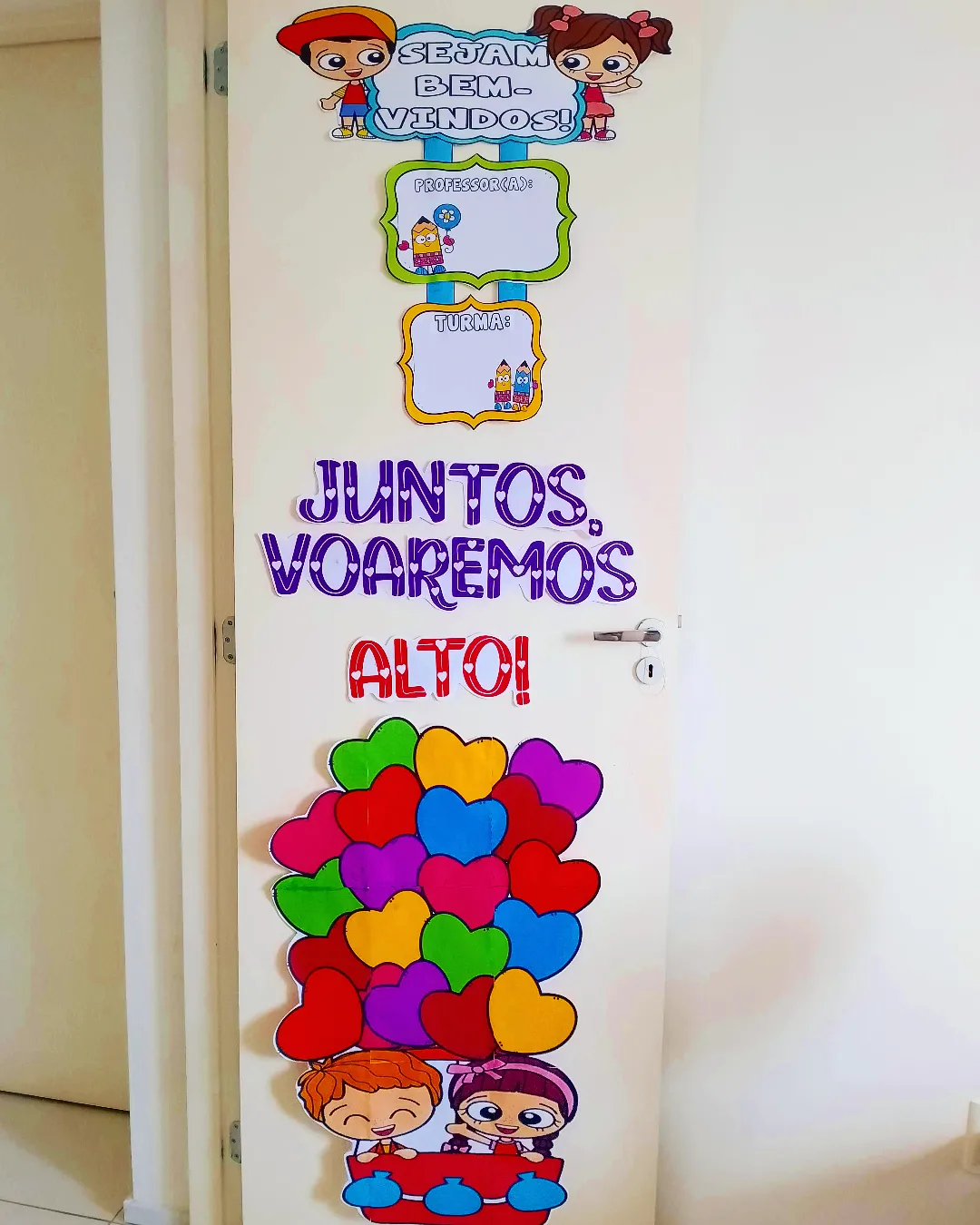 decoração de porta educação infantil 3D