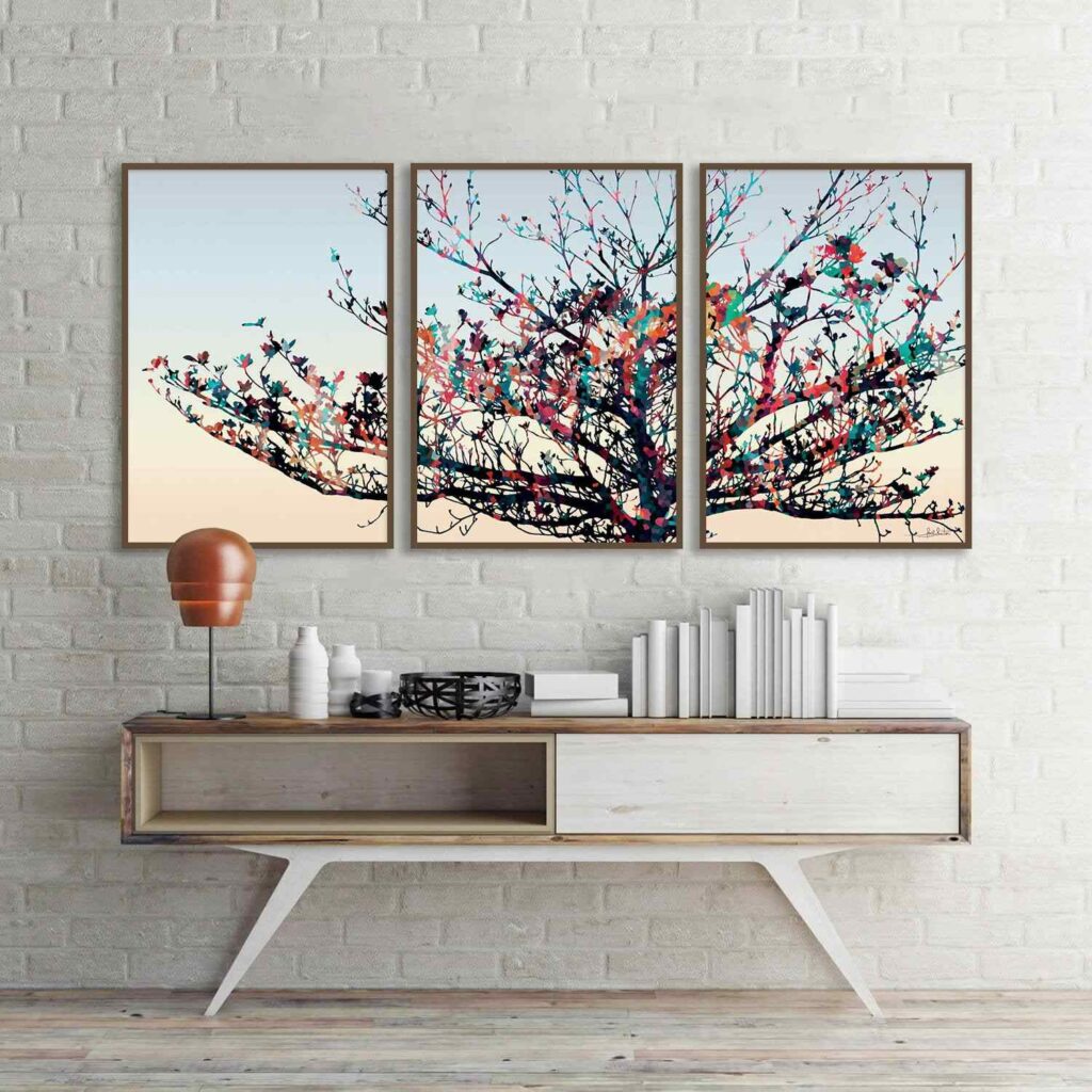 quadros grandes vs kits de quadros para sala