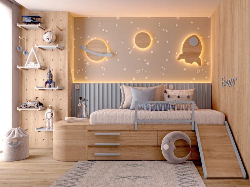 quarto de bebê masculino minimalista