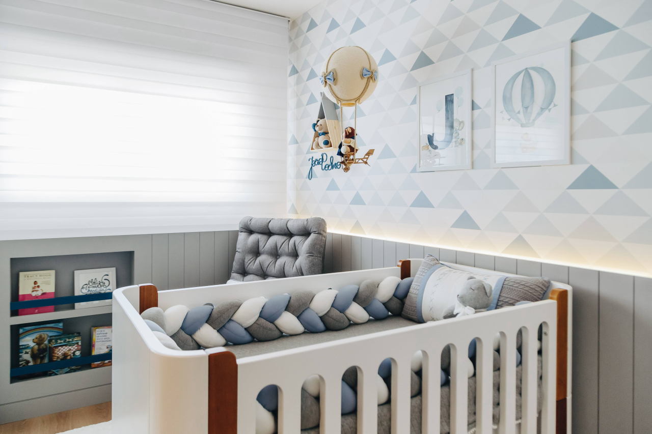 quarto de bebê masculino minimalista