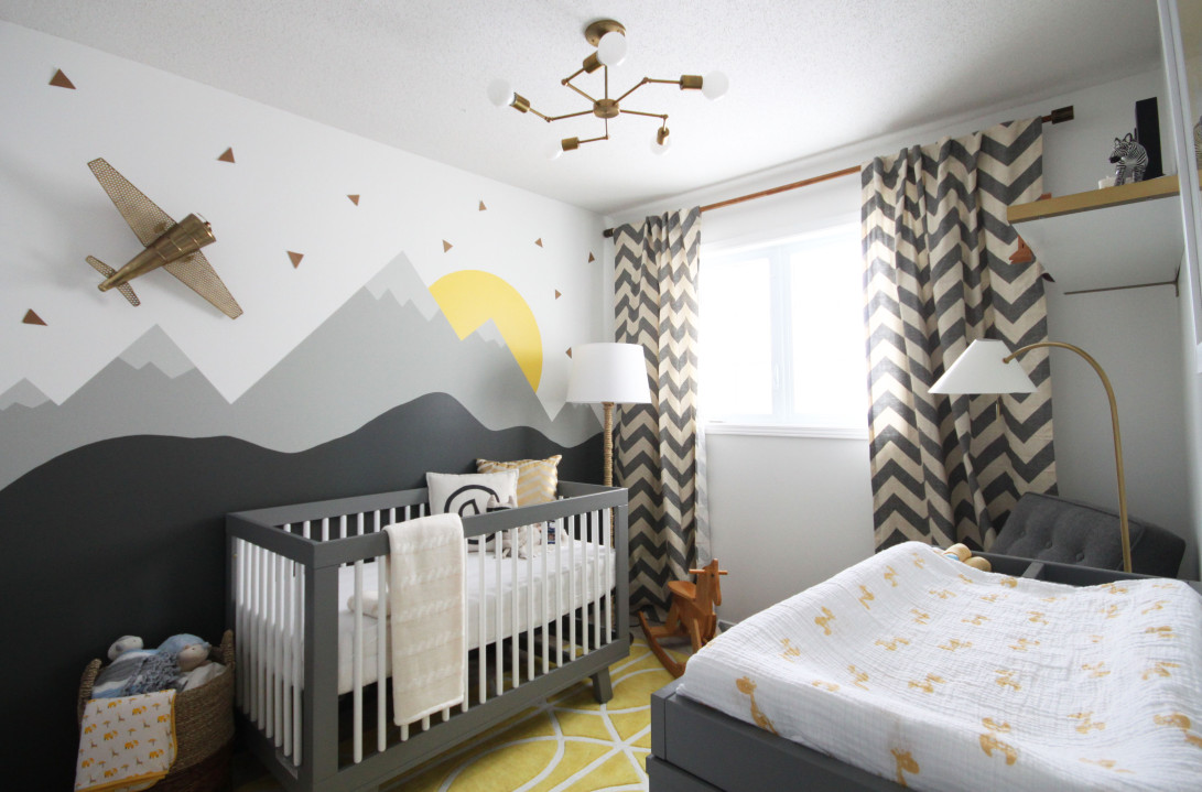 quarto de bebê masculino com verde