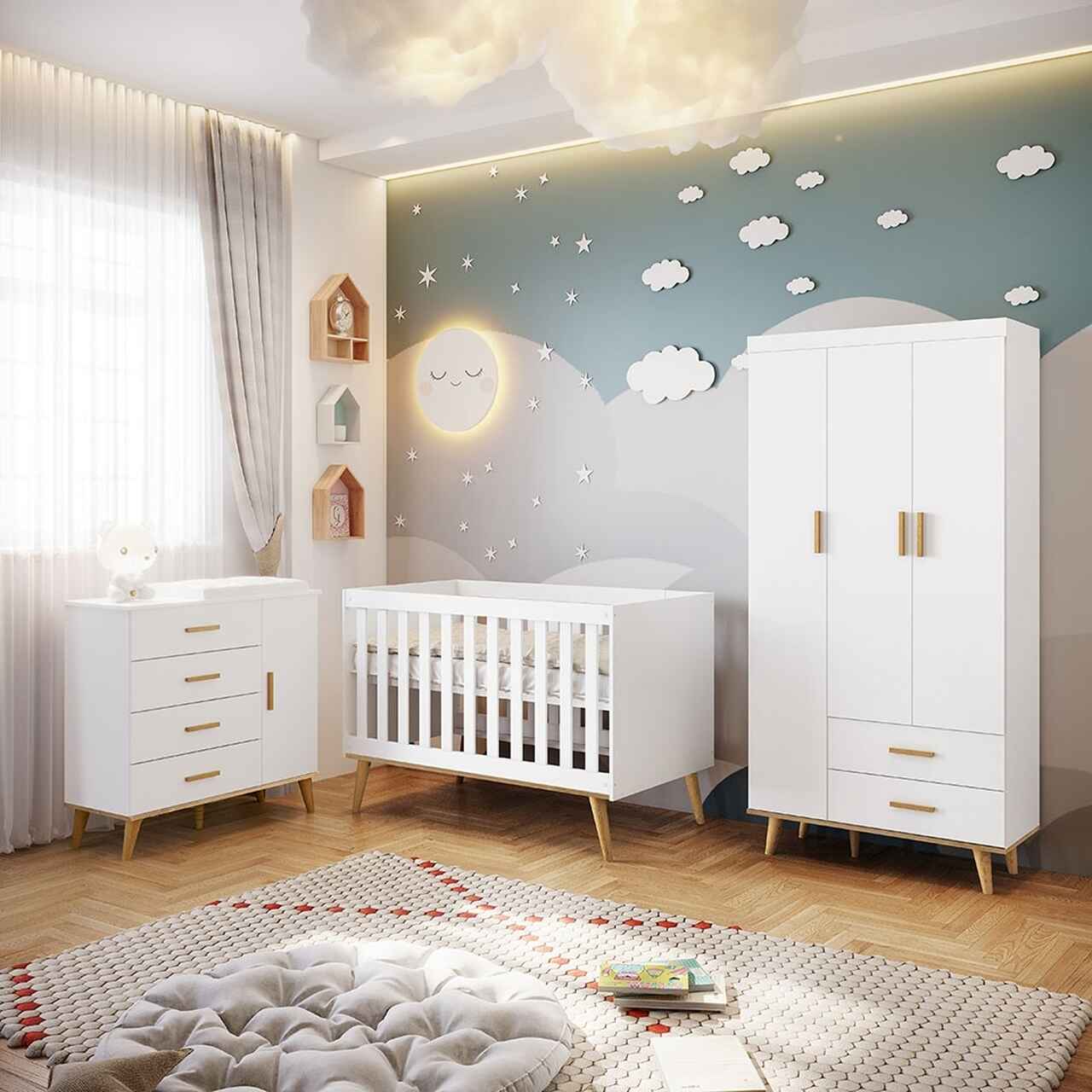 quarto de bebê masculino com verde