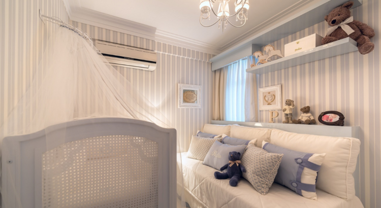 decoração quarto de bebê menino com tema balões