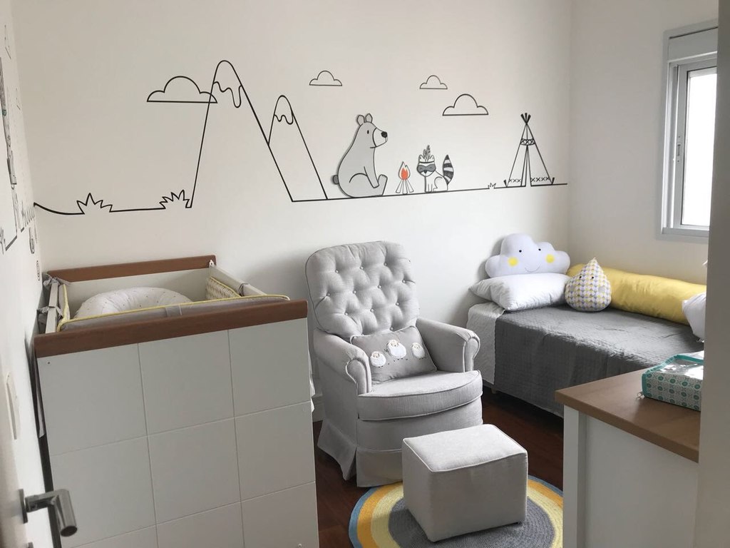 quarto de bebê simples minimalista