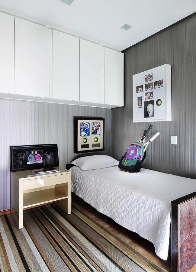 decoração quarto solteiro feminino simples