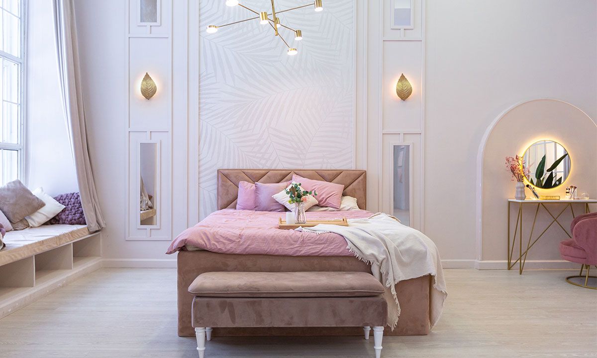 quarto feminino moderno e elegante
