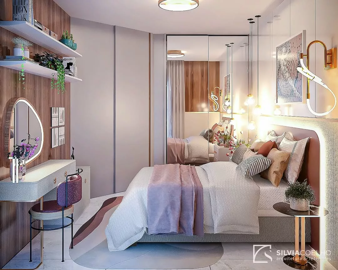 quarto feminino minimalista