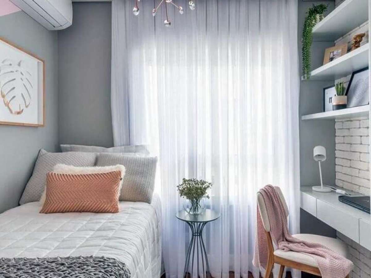 decoração quarto feminino pequeno
