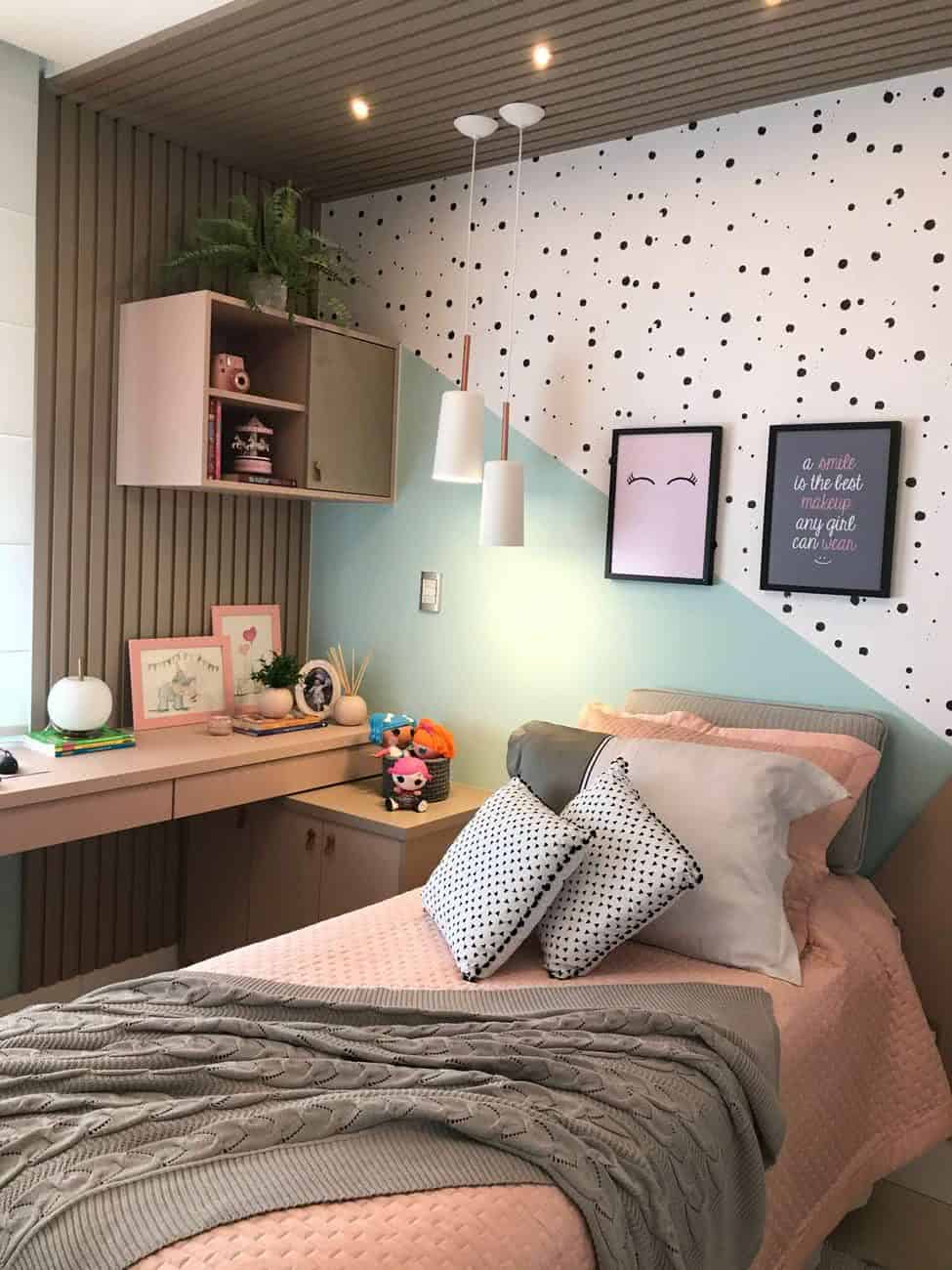 decoração quarto feminino pequeno