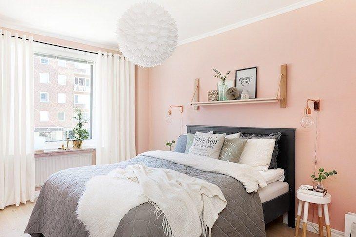 quarto feminino com home office