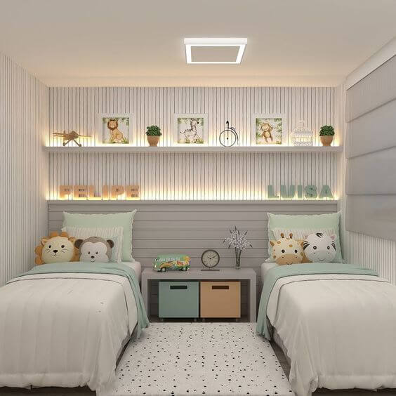 ideias decoração quarto infantil pequeno simples