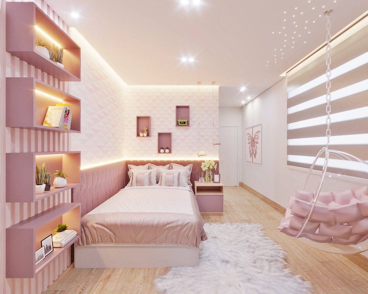 quarto menina pequeno