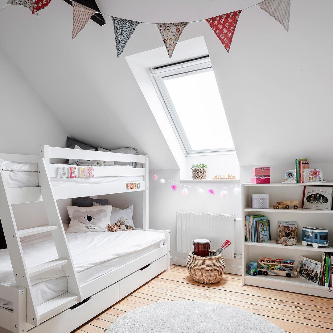 cores claras para quarto pequeno com beliche